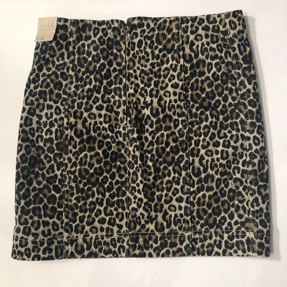 Jolt Stretch Animal Print Leopard Skirt Size 7/28 - Picture 2 of 7